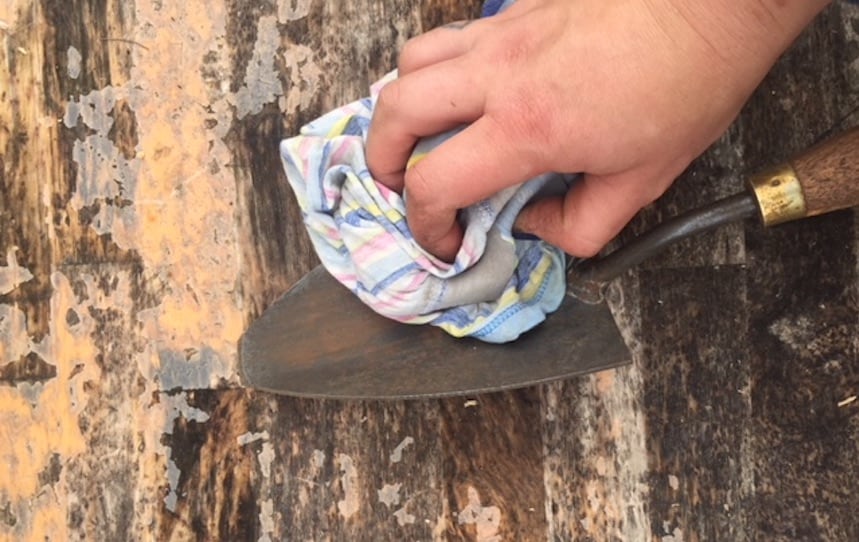 clean your garden tools