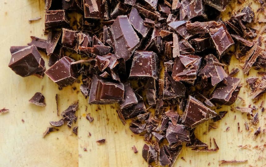 Chocolate chunks for making cookies.
