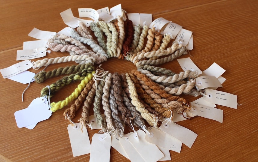 coloured yarn