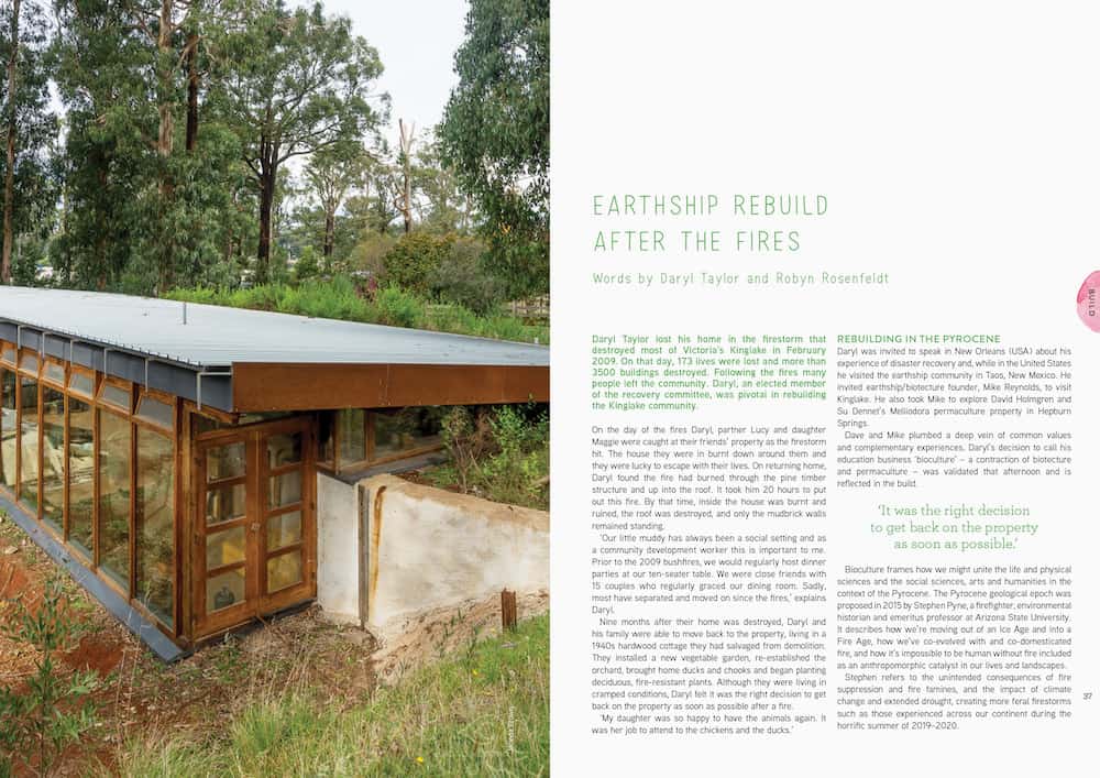 earthship rebuild Kinglake