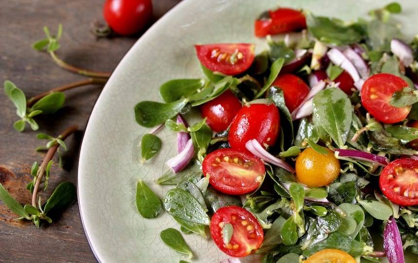pickled purslane salad