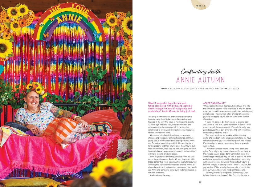 What if we peeled back the fear and
taboo associated with dying and looked at death through the lens of acceptance and celebration? Annie Werner is doing just that.