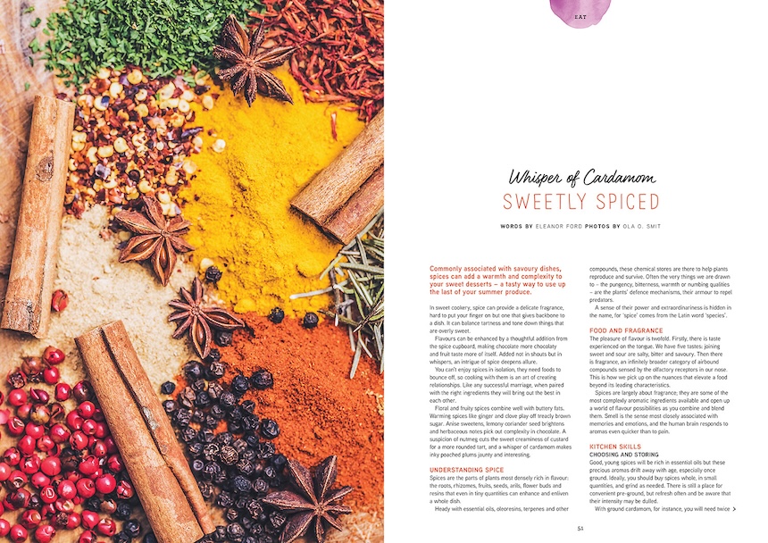 Commonly associated with savoury dishes, spices can add a warmth and complexity to your sweet desserts – a tasty way to use up the last of your summer produce.