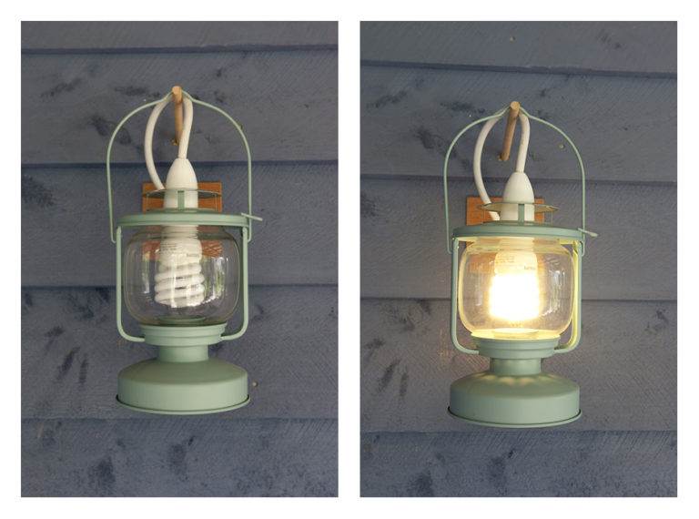 upcycled outdoor lights